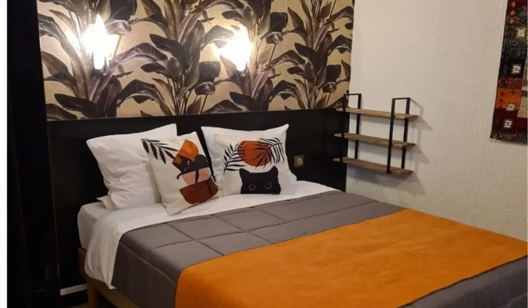 Chambre Simple de l’Hôtel L’Étoile Aéroport-A61 à Carcassonne
